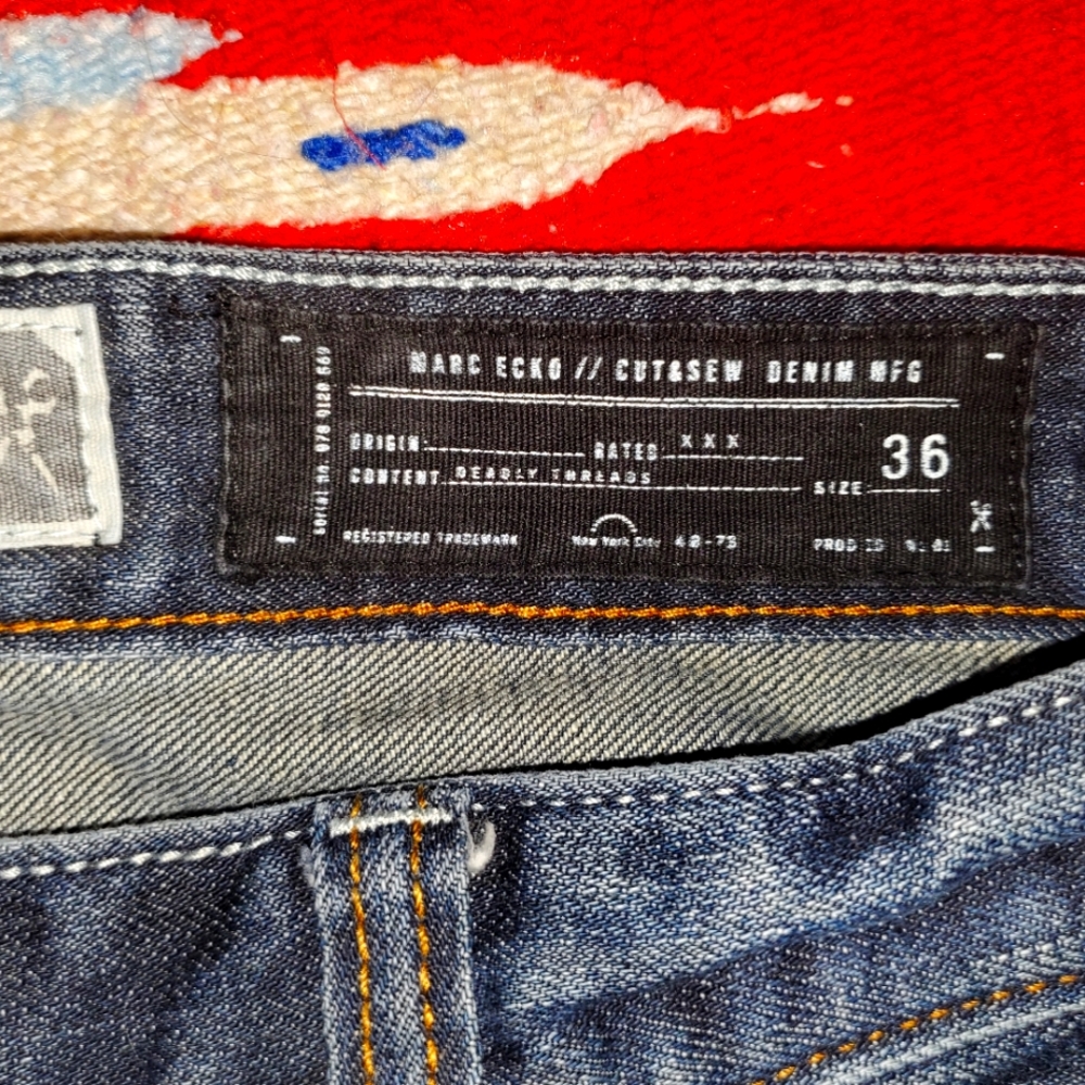 Marc Ecko jeans. 36 x32 Straight leg, dark wash